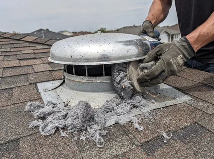 Cleaning Dryer Vent On Roof in Newark