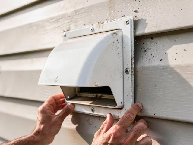 Newark Dryer Vent Cleaning technician delivering thorough residential dryer vent cleaning service in Newark